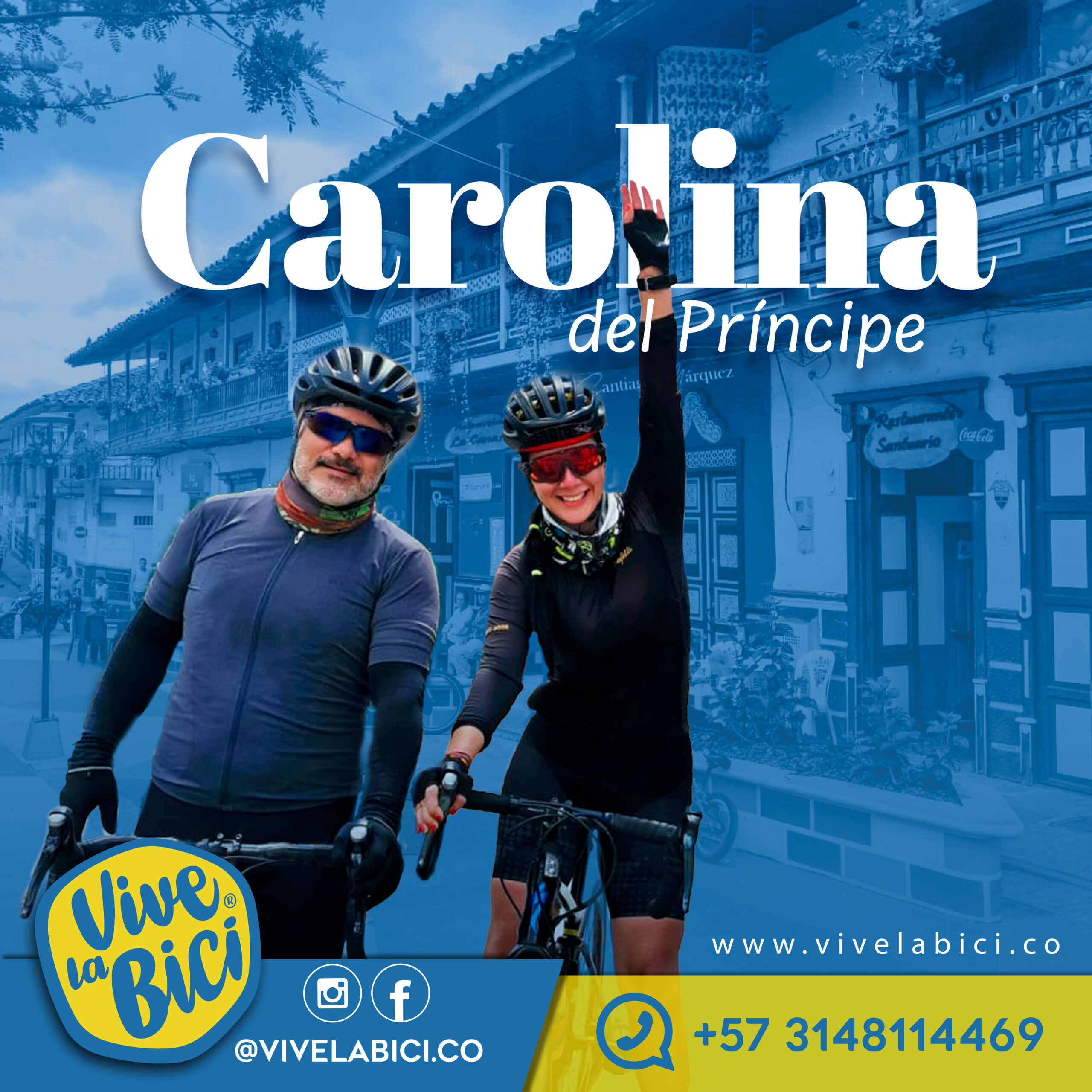 Publicación promocional de ciclistas Vive la Bici en Carolina del Principe