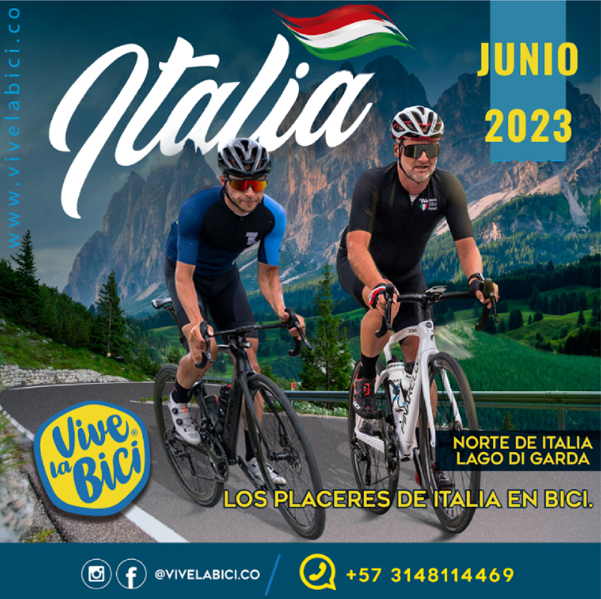 Post promocional de Vive la Bici en Italia y Dolomitas
