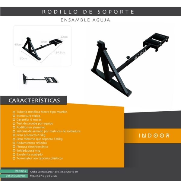 Rodillo soporte delantero para bicicletas